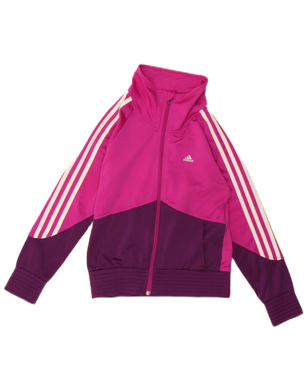 Adidas Pige Træningsdragt Topjakke 11-12 År Pink Colourblock Sports