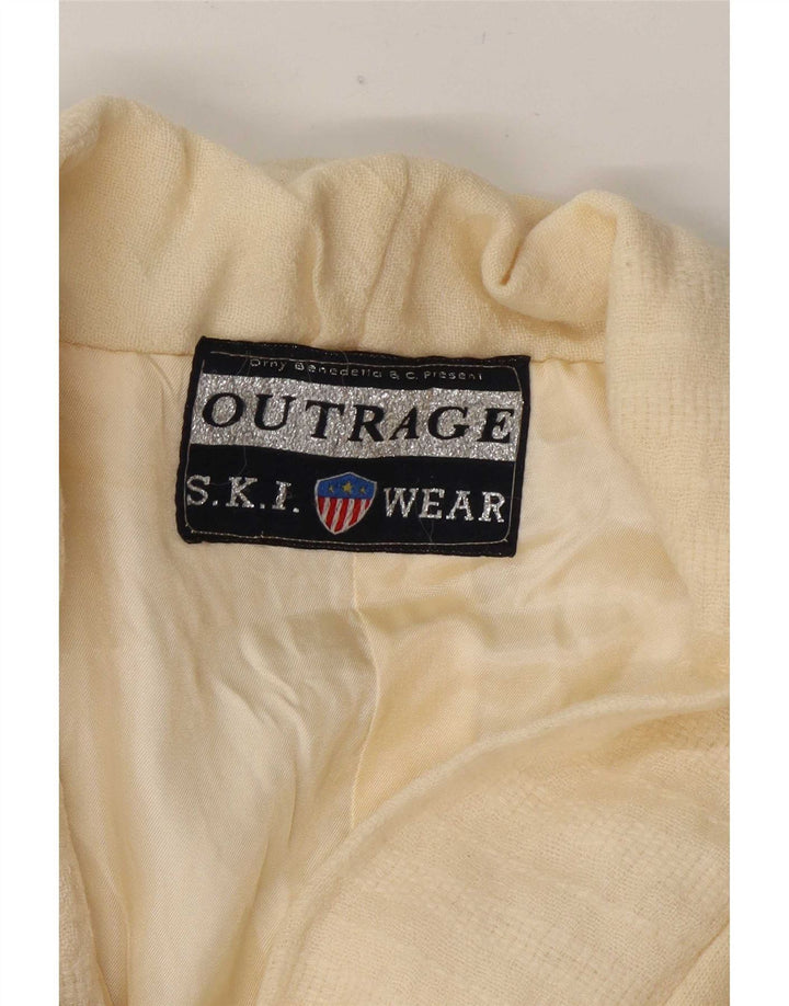Outrage Dame Ski Strik Blazer Jacket UK 14 Medium Off White Colourblock