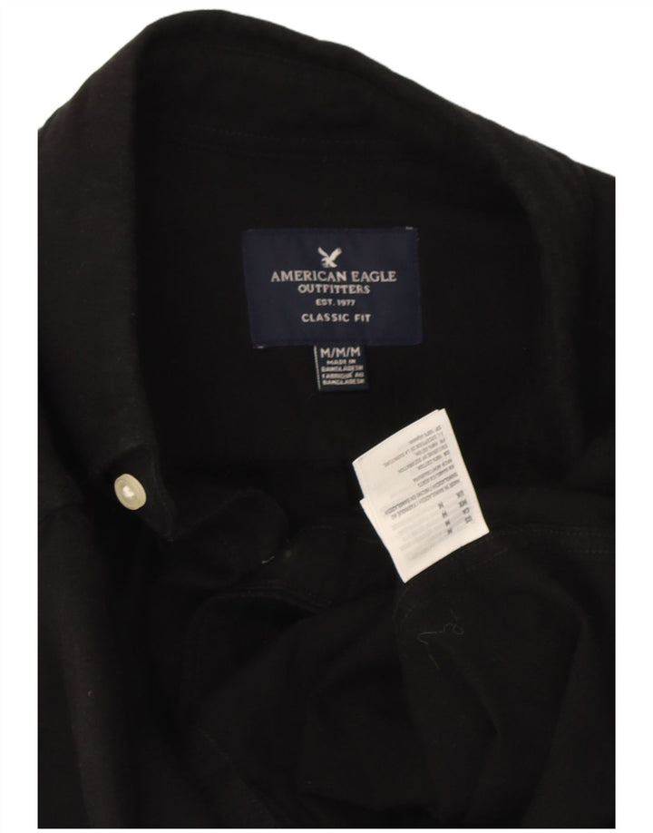 American Eagle Herre Classic Fit skjorte Medium Sort bomuld