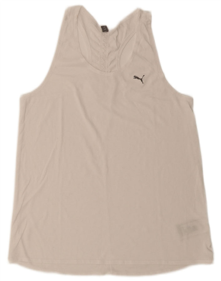 Puma Damevest Top UK 12 Medium White Polyester