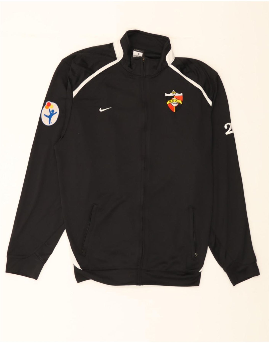 NIKE Mens Dri Fit Tracksuit Top Jacket XL Black Polyester Vintage Nike and Second-Hand Nike from Messina Hembry 