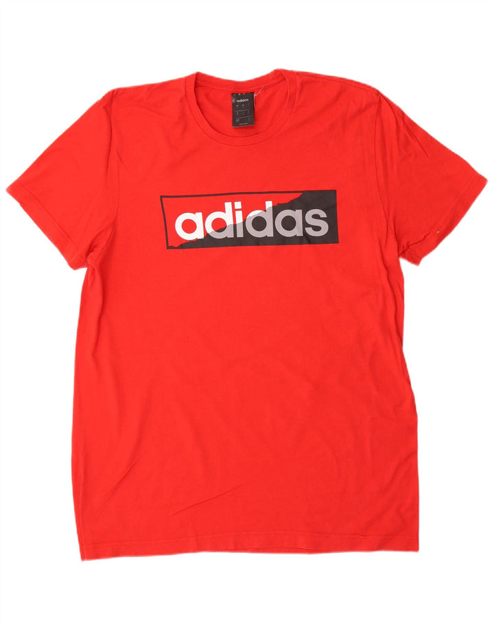 ADIDAS Grafisk T-shirt til mænd, medium rød