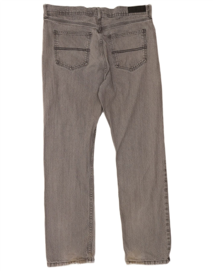 Marks & Spencer Herre Stretch Regular Straight Jeans W36 L31 Grå Bomuld
