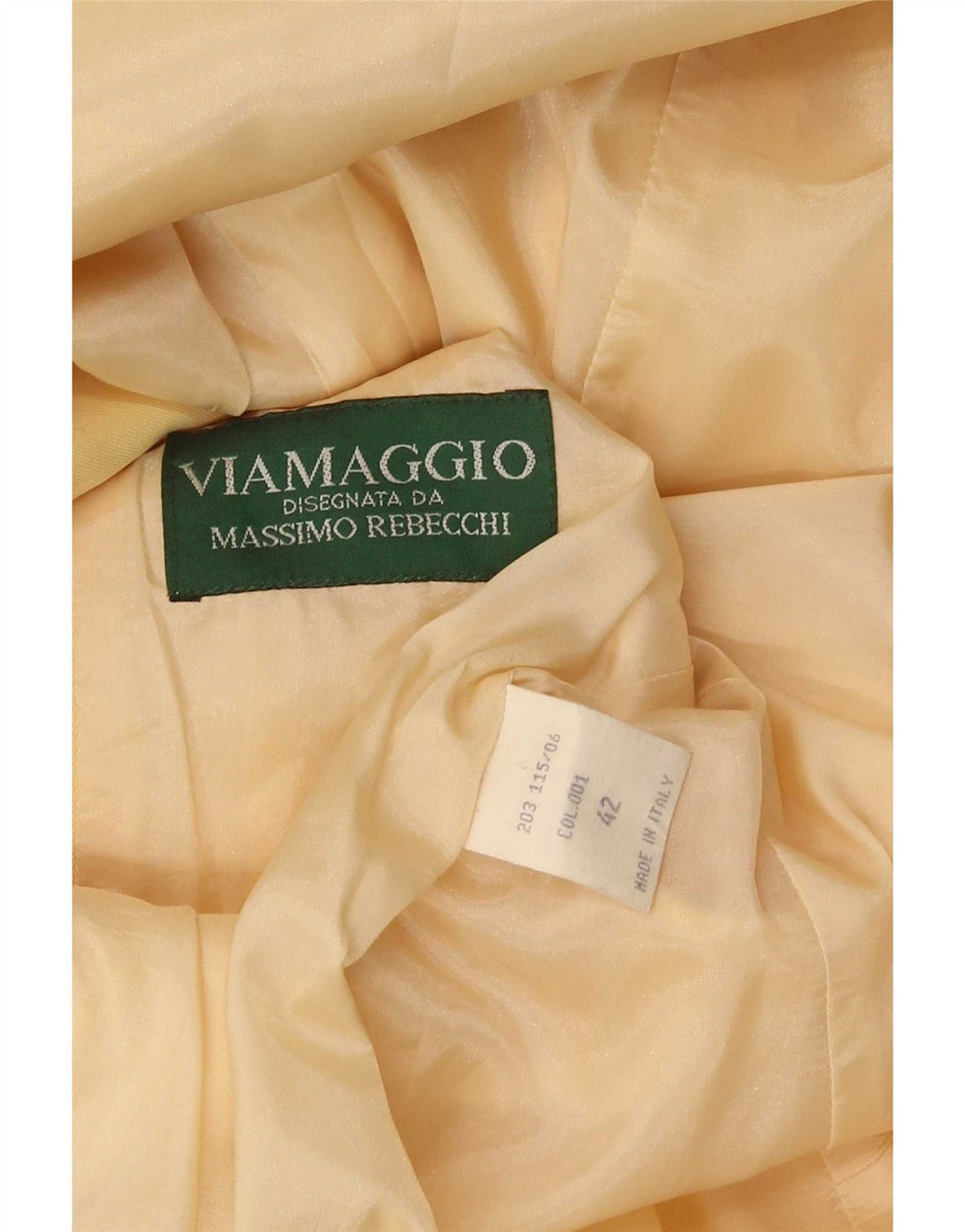 Massimo Rebecchi Dame 1 Knap Blazer Jakke IT 42 Medium Gul Uld