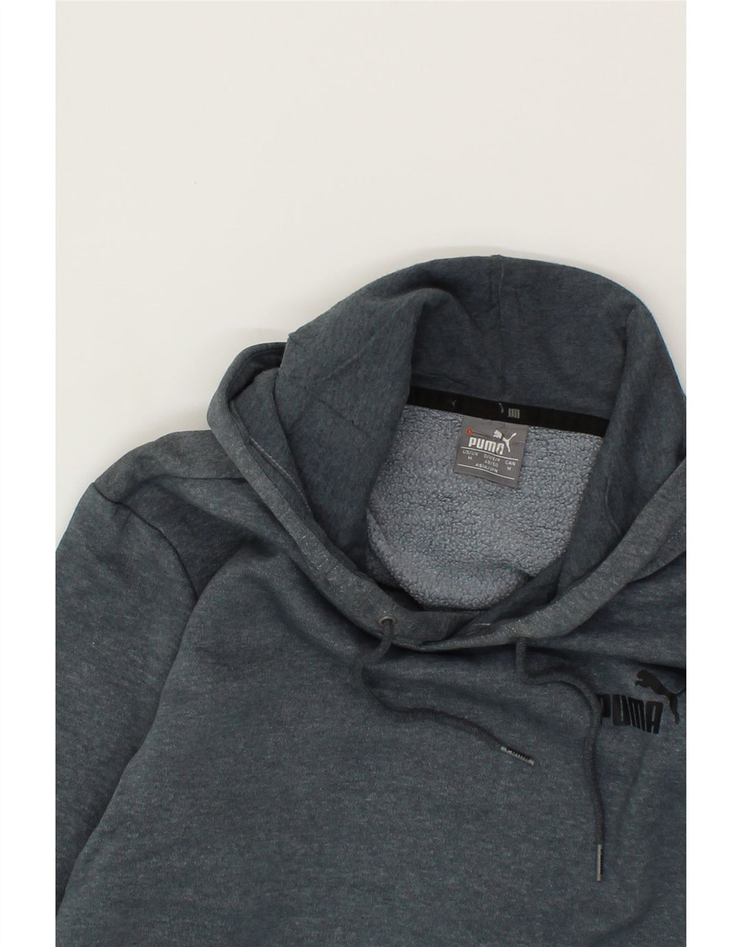 PUMA Mens Hoodie Jumper Medium Blue Vintage Puma and Second-Hand Puma from Messina Hembry 