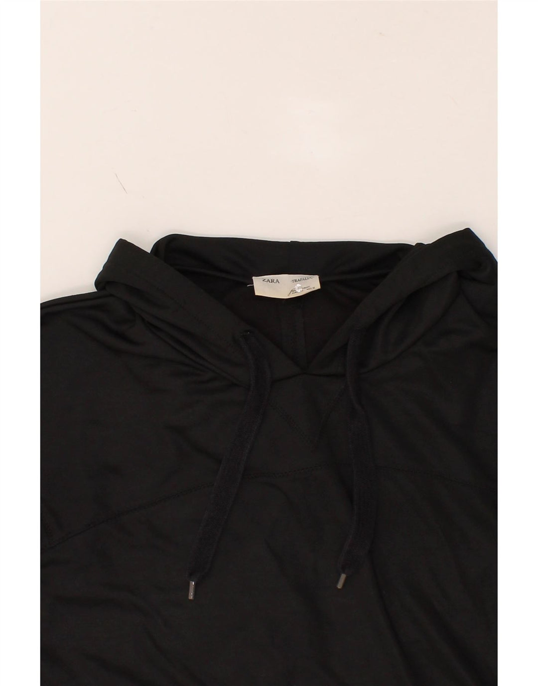 ZARA Womens Hoodie Jumper UK 16 Large Black Polyester Vintage Zara and Second-Hand Zara from Messina Hembry 