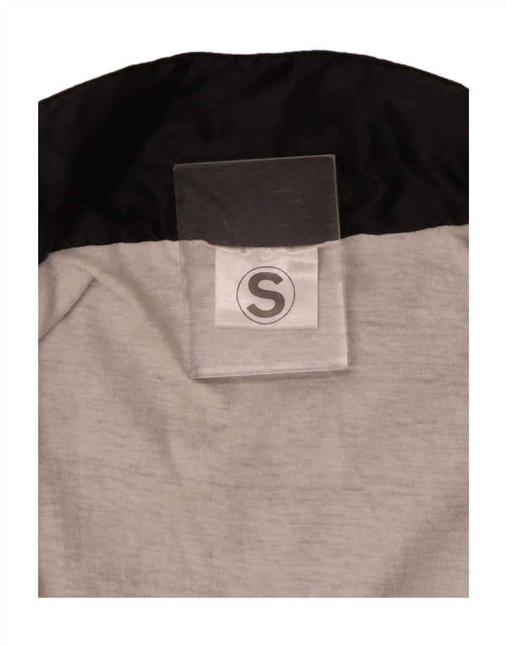 Vintage herre Loose Fit træningsdragt topjakke lille sort farveblok