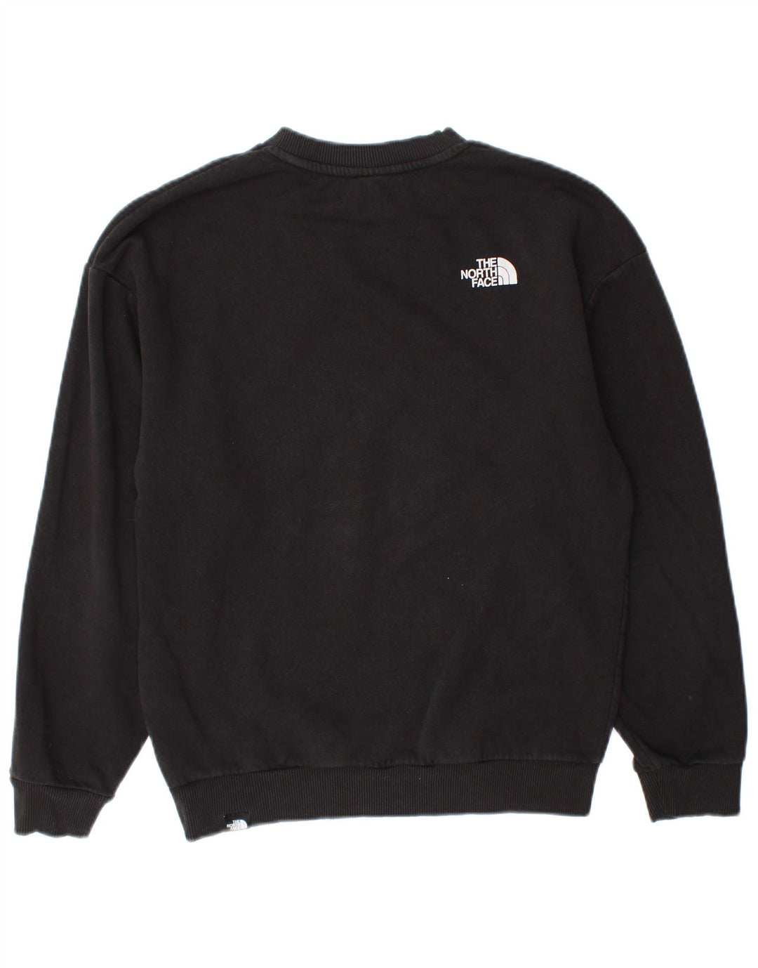 The North Face Dame Grafisk Sweatshirt Jumper UK 14 Medium Sort Bomuld