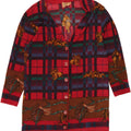 MARINA SPORT Womens Graphic Cardigan Sweater UK 14 Medium Red Check Vintage Marina Sport and Second-Hand Marina Sport from Messina Hembry 