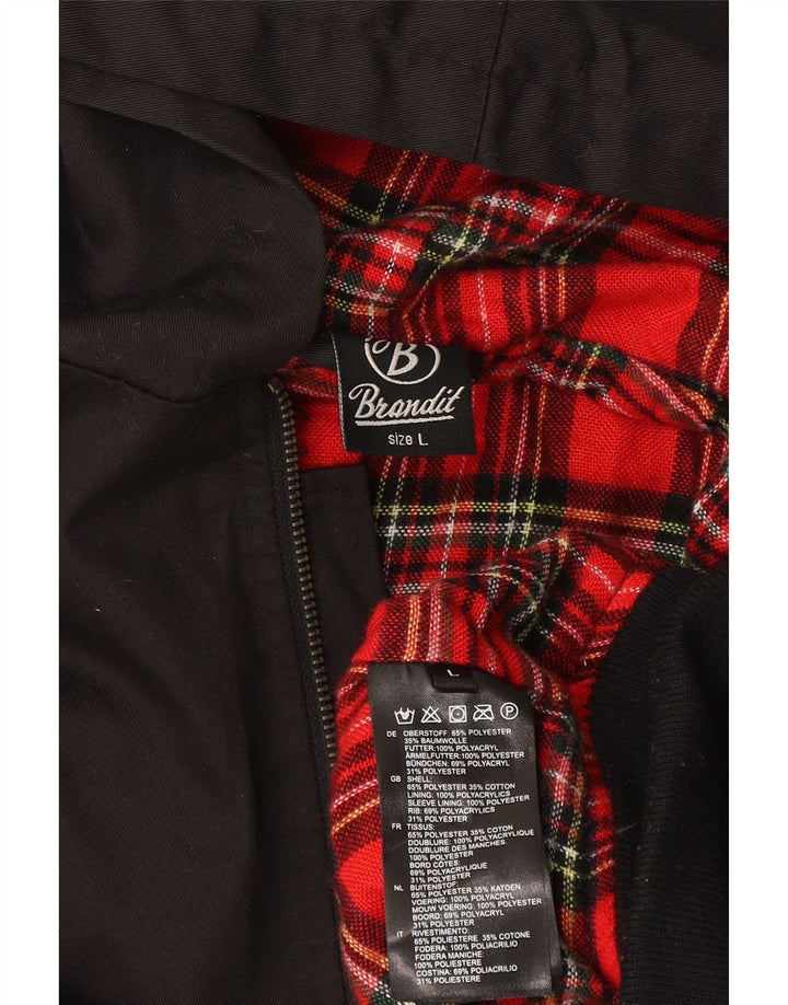 Brandit Dame Hooded Bomber Jacket UK 16 Large Black Polyester
