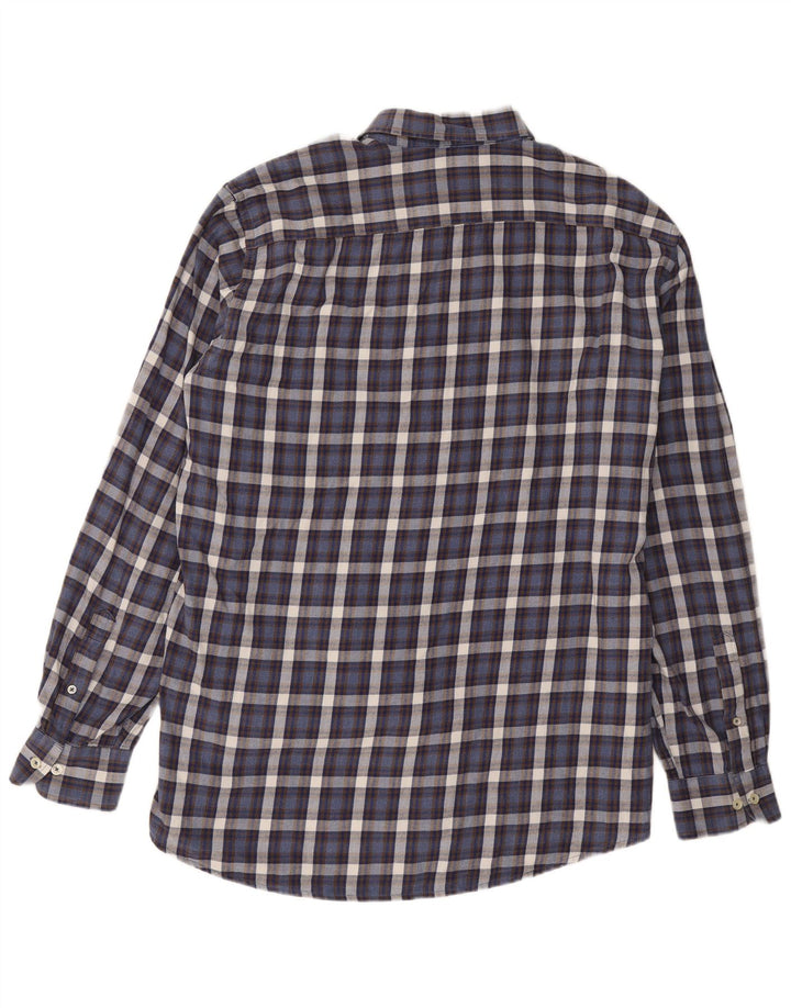 Carrera Herre Regular Fit Flanell Shirt 2XL Navy Blue Check