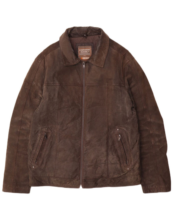 Canda Herre Læderjakke UK 42 XL Brun Læder