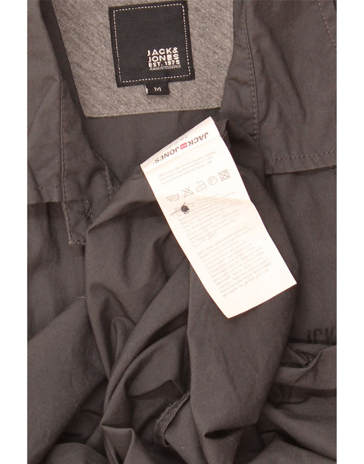 Jack & Jones Herre grafisk ærmeløs skjorte mellemgrå bomuld