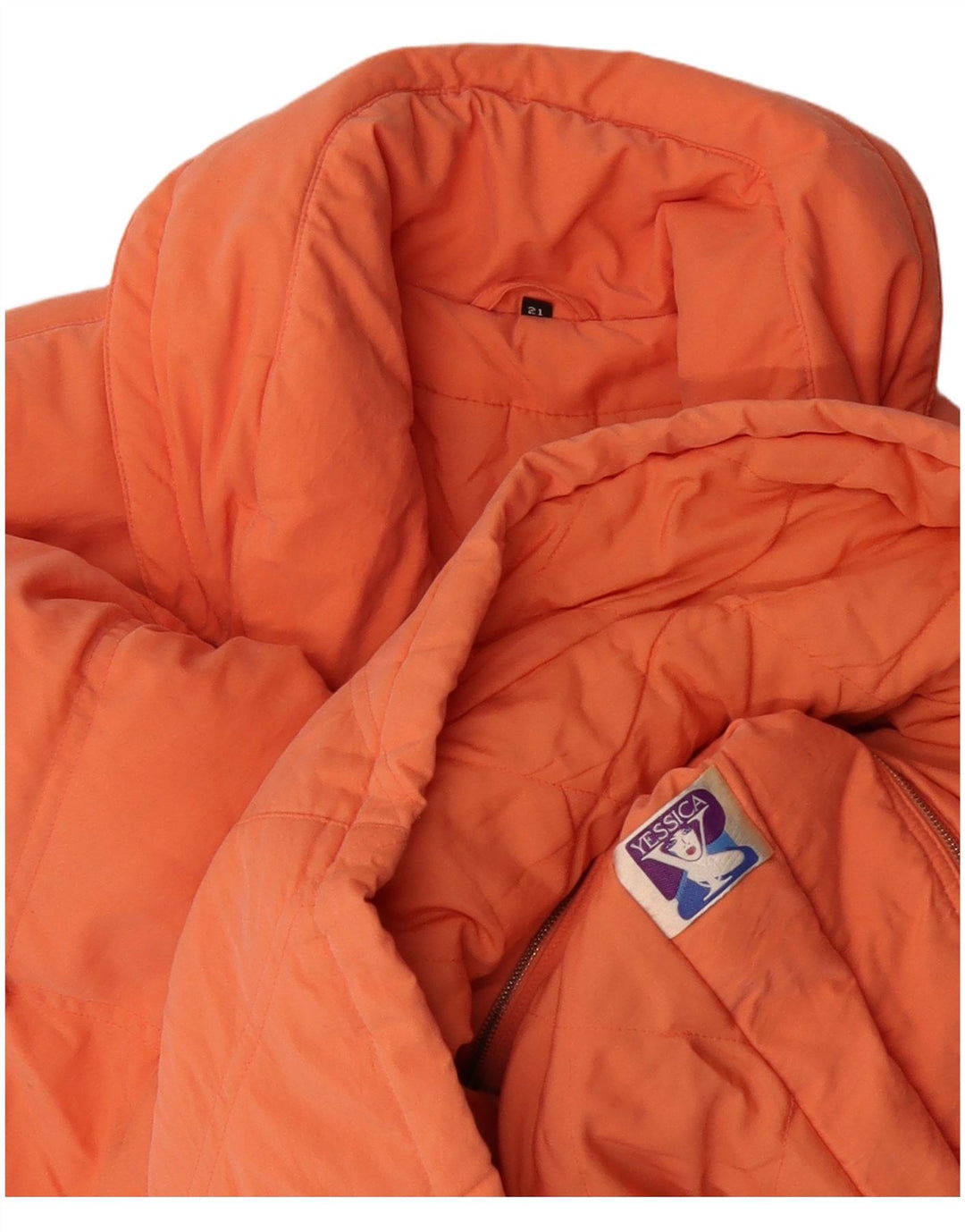 YESSICA Polstret frakke til kvinder US 21 3XL Orange Polyester
