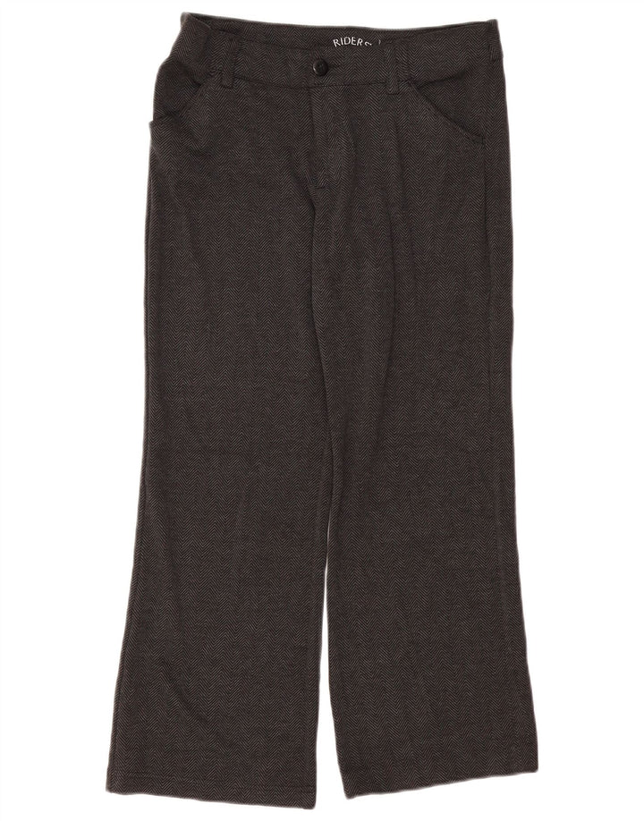 LEE Womens Riders Bootcut Cropped Trousers W32 L25 Grey Herringbone