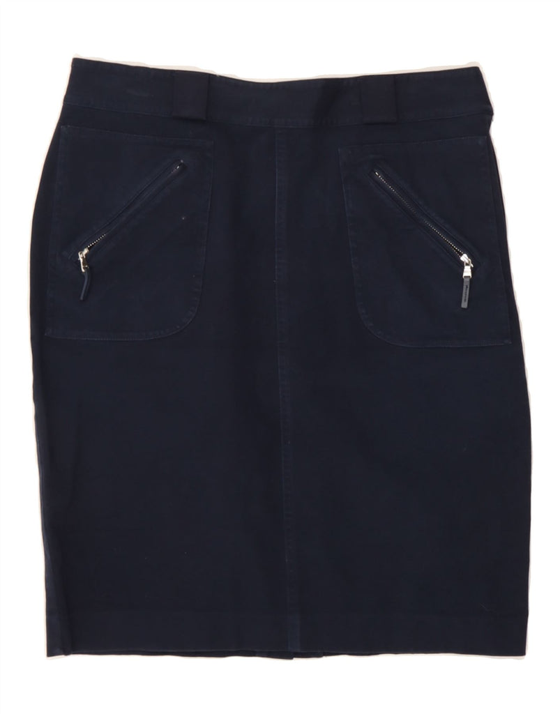 RALPH LAUREN Womens Pencil Skirt US 6 Medium W32  Navy Blue Cotton Vintage Ralph Lauren and Second-Hand Ralph Lauren from Messina Hembry 