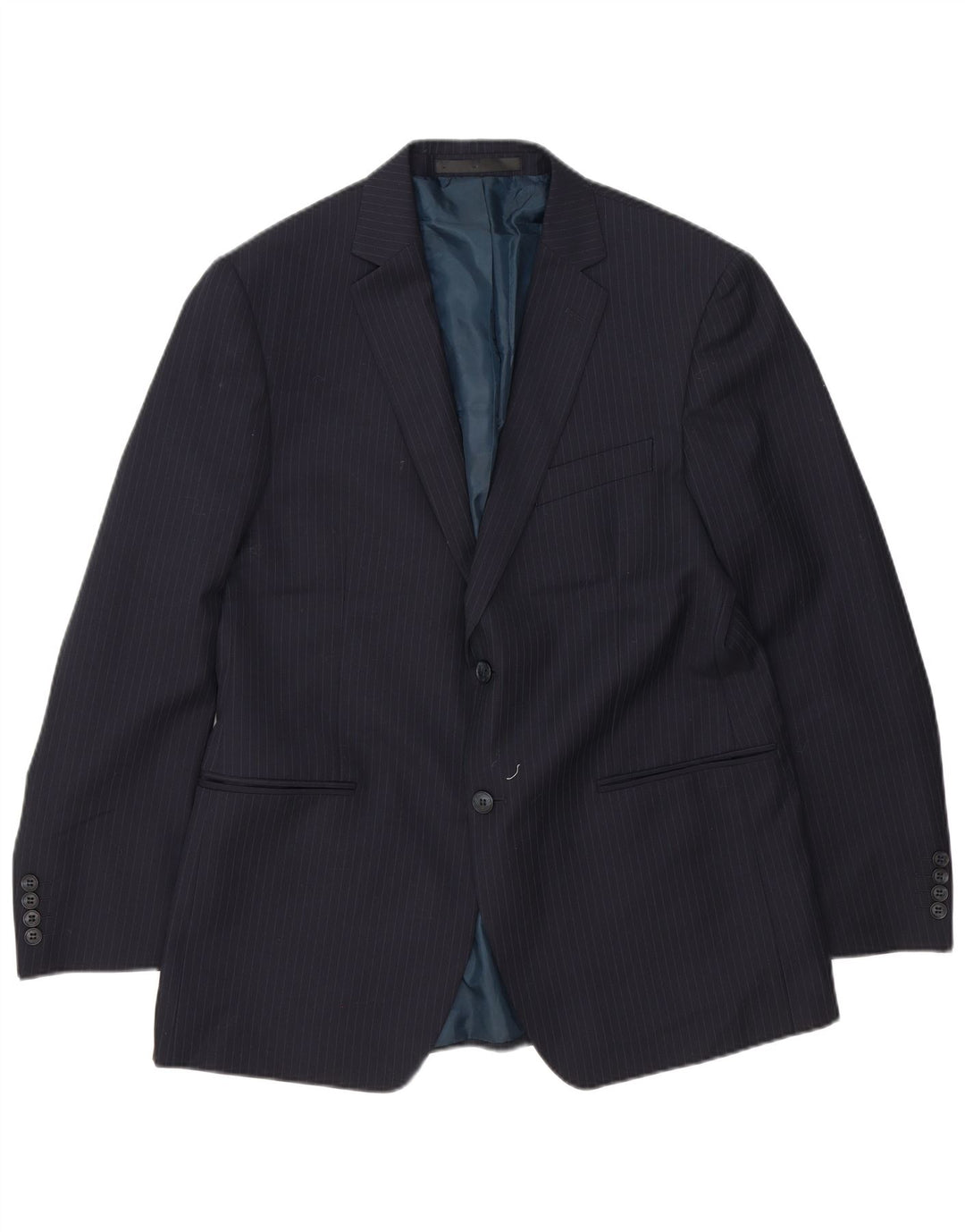 Marks & Spencer Herre 2-knaps blazerjakke UK 42 XL Marineblå nålestribe