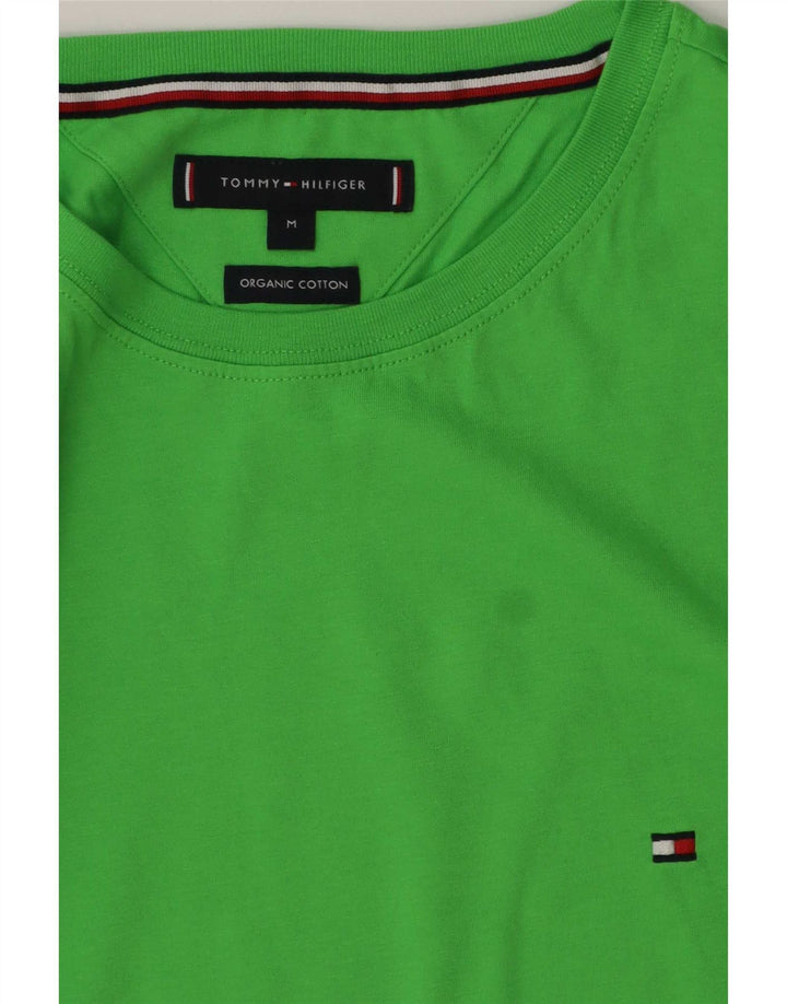 Tommy Hilfiger Herre T-Shirt Top Medium Grøn Bomuld
