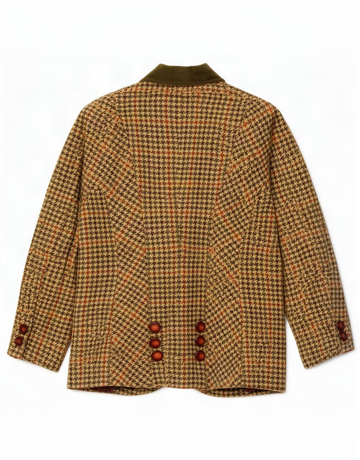 Imerio Tacchella Dame Blazer Jacket IT 46 Large Yellow Houndstooth