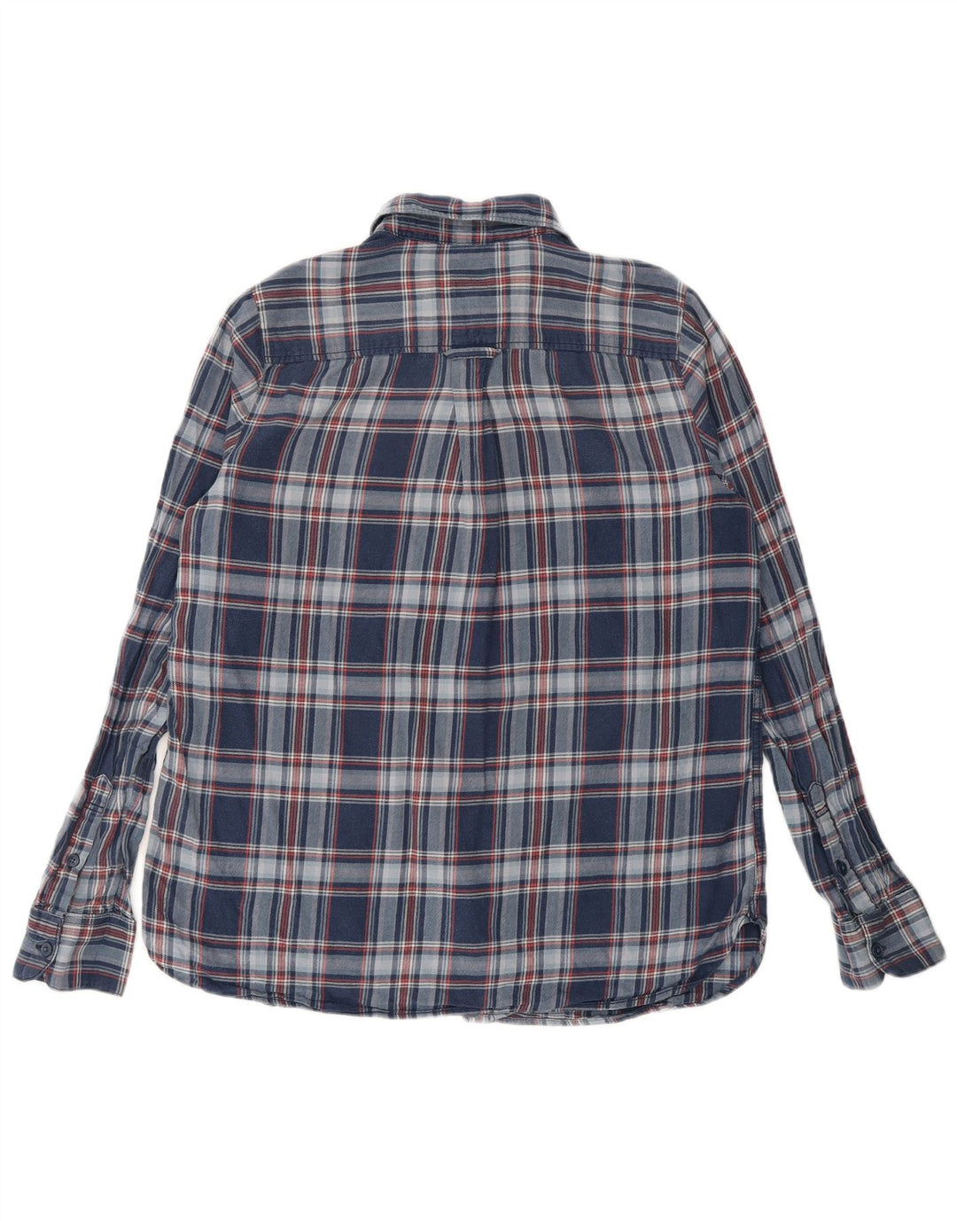 Fat Face Dame Oversized Flanell Shirt UK 10 Small Navy Blue Ternet Bomuld