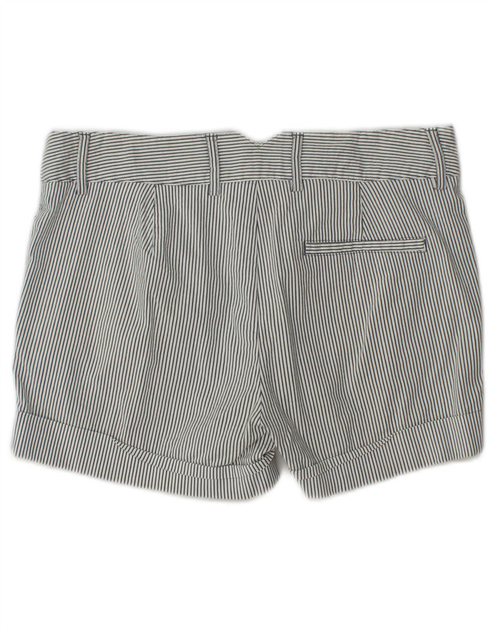 Zara Chino Shorts til kvinder Small W27 White Pinstripe