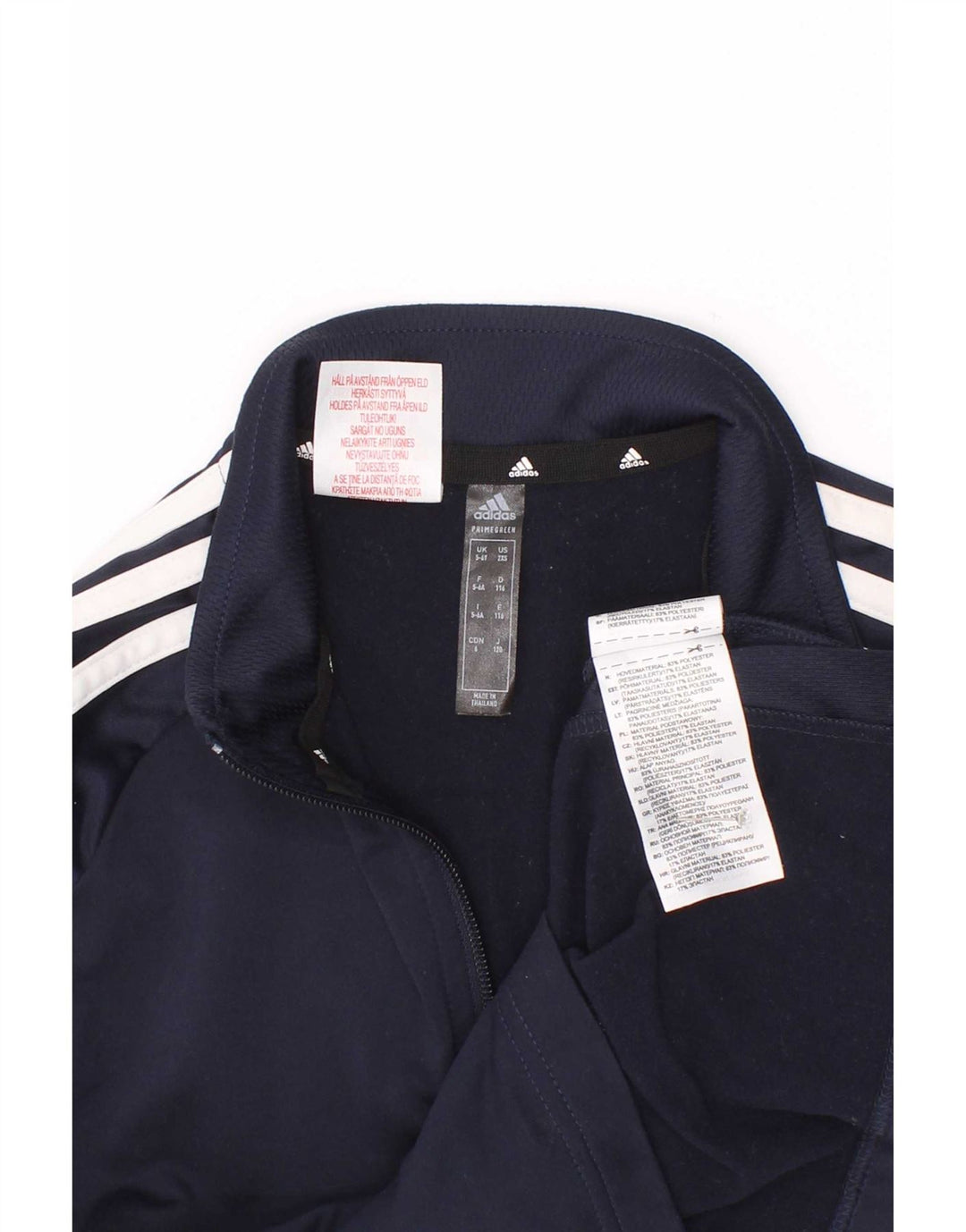Adidas Boys Aeroready Pullover med lynlås-hals træningsdragt Top 5-6 år Marineblå