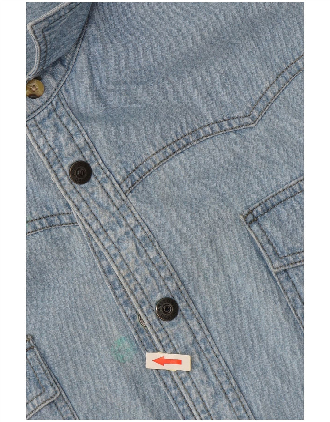 ARIZONA Kortærmet denimskjorte til mænd, stor blå