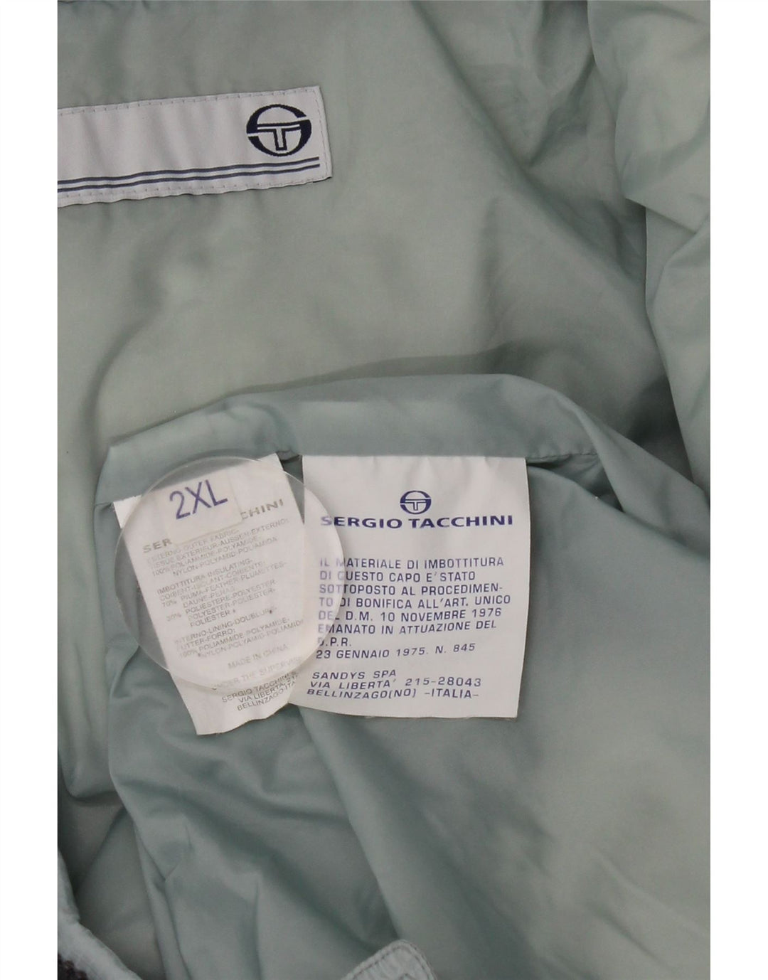 Sergio Tacchini Herre Polstret Jakke UK 44 2XL Blå Polyamid