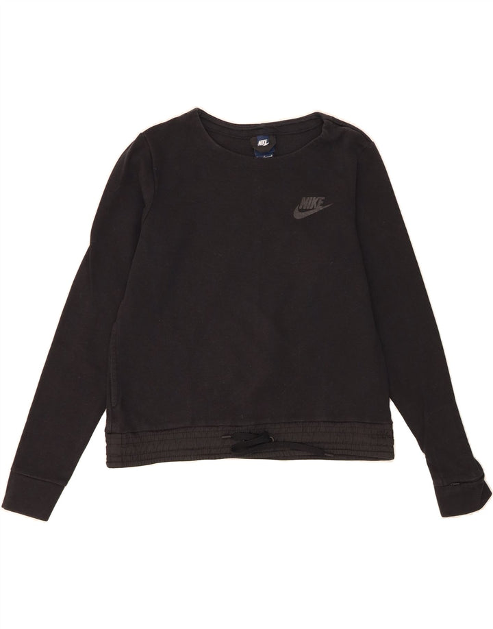 NIKE Womens Sweatshirt Jumper UK 14 Medium Black Cotton Vintage Nike and Second-Hand Nike from Messina Hembry 