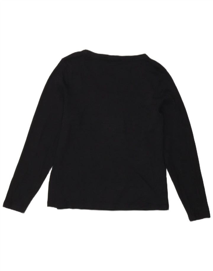 Marks & Spencer Dametop Langærmet UK 20 2XL Sort Bomuld