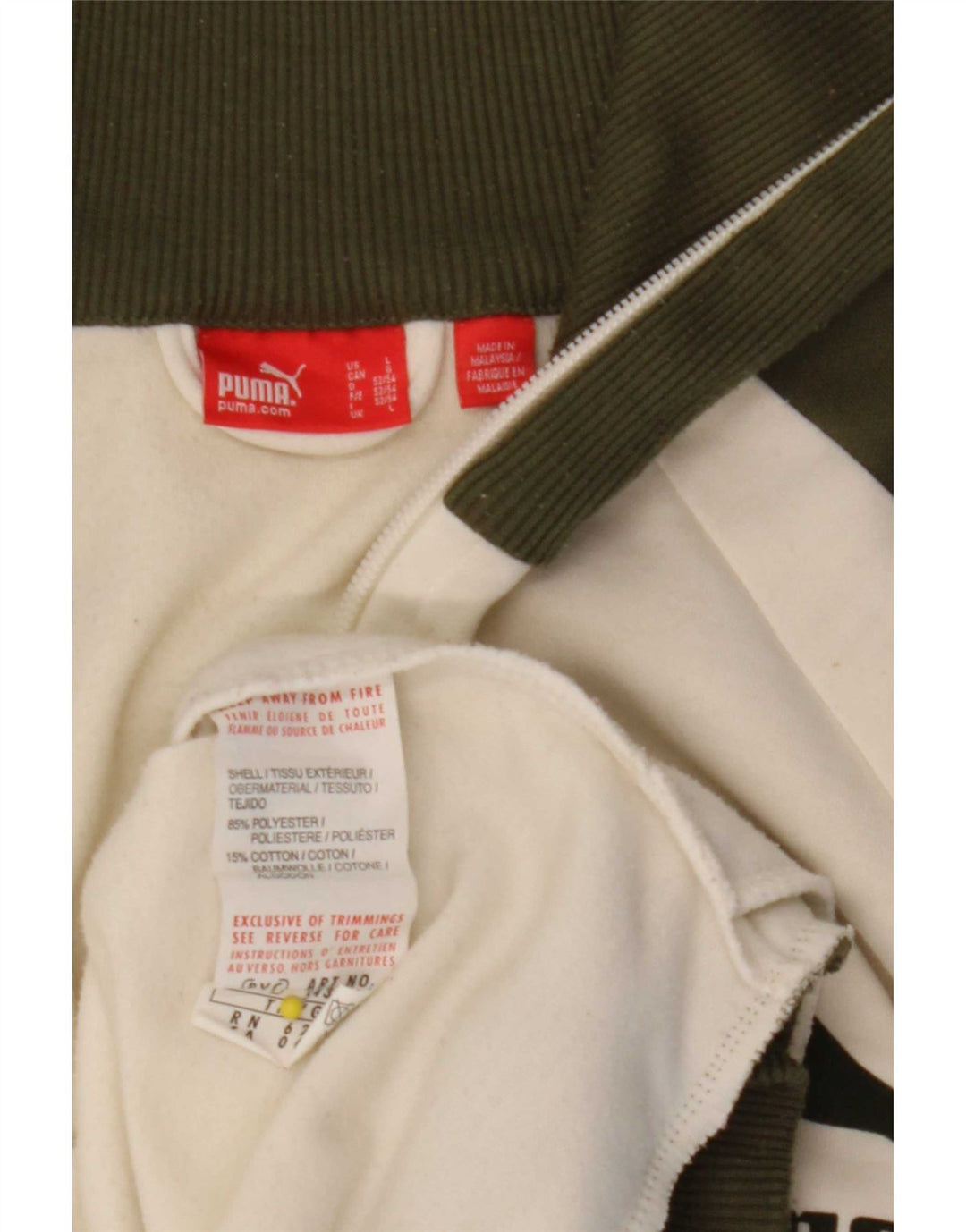 Puma Herre grafisk træningsdragt Topjakke Stor hvid Colourblock Polyester