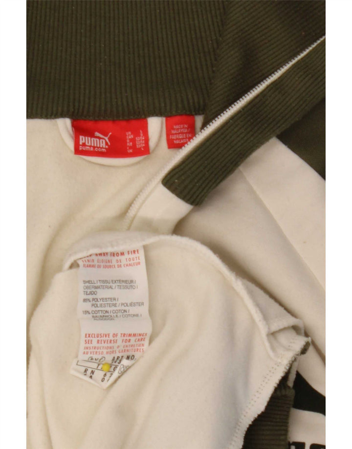 Puma Herre grafisk træningsdragt Topjakke Stor hvid Colourblock Polyester