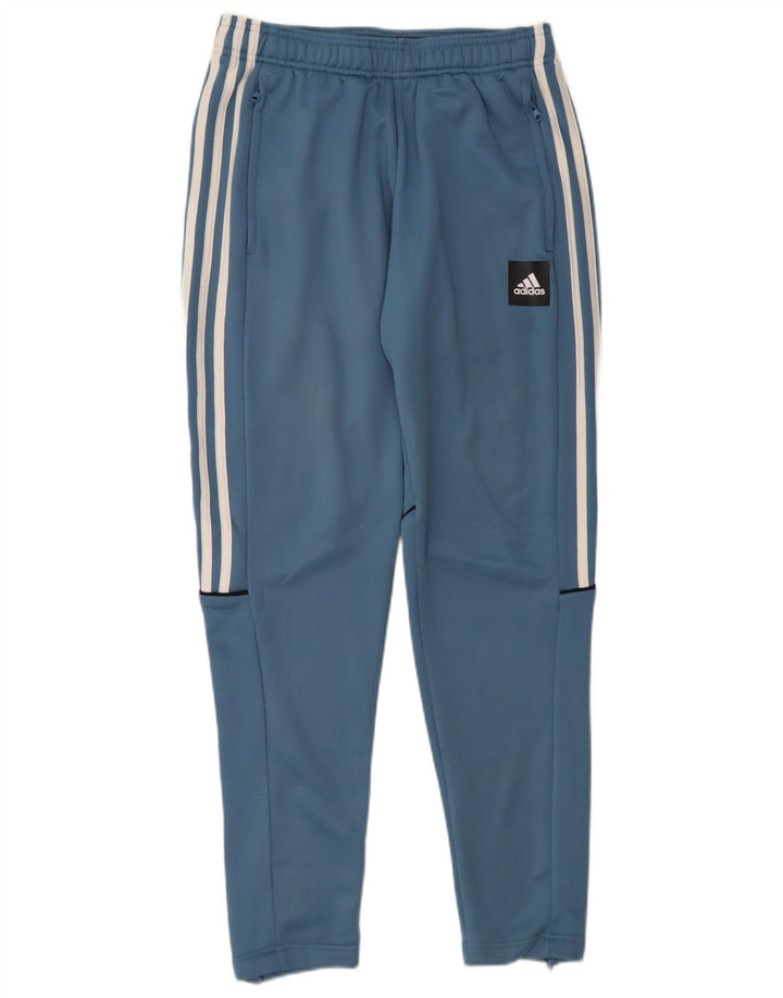 ADIDAS Mens Tracksuit Trousers Small Blue Polyester Sports