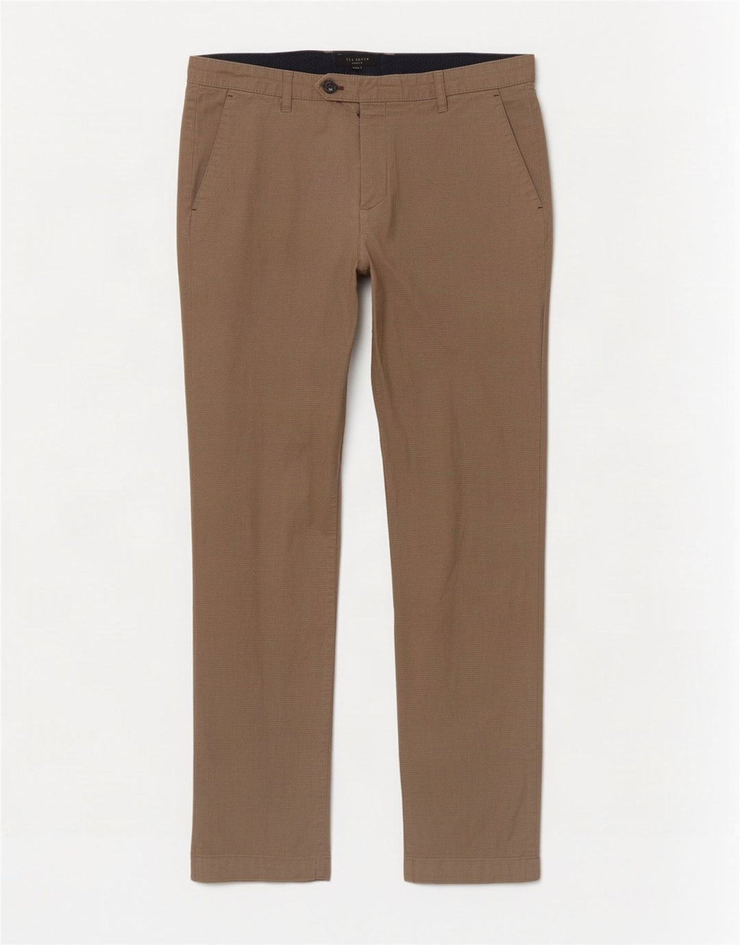 Ted Baker Herre lige jakkesætsbukser W34 L32 Beige Bomuld