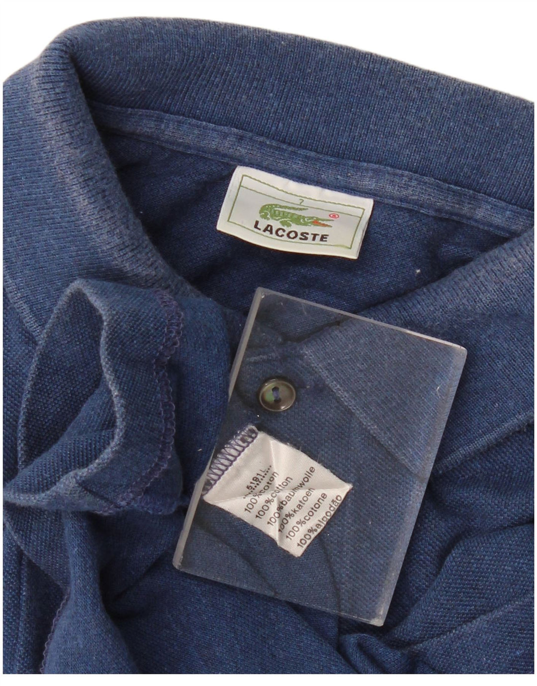 Lacoste Herre Polo Shirt Størrelse 7 2XL Navy Blue Bomuld