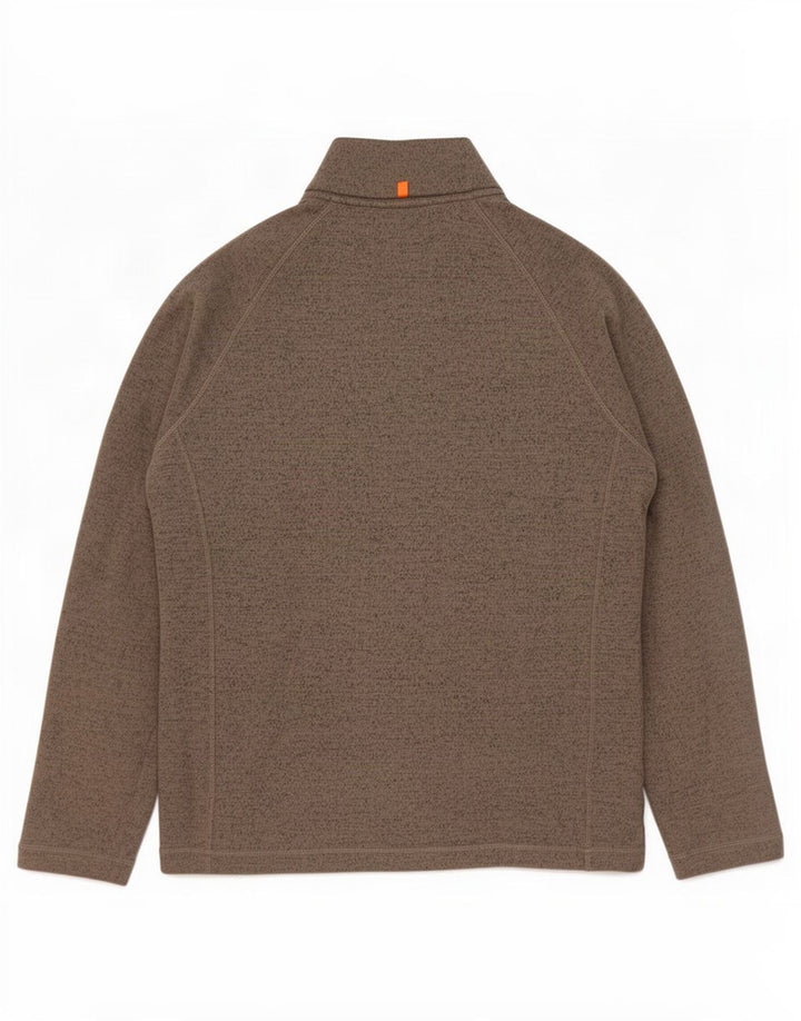 John Lewis Herre Button Neck Sweatshirt Jumper Large Grå Flecked Polyester