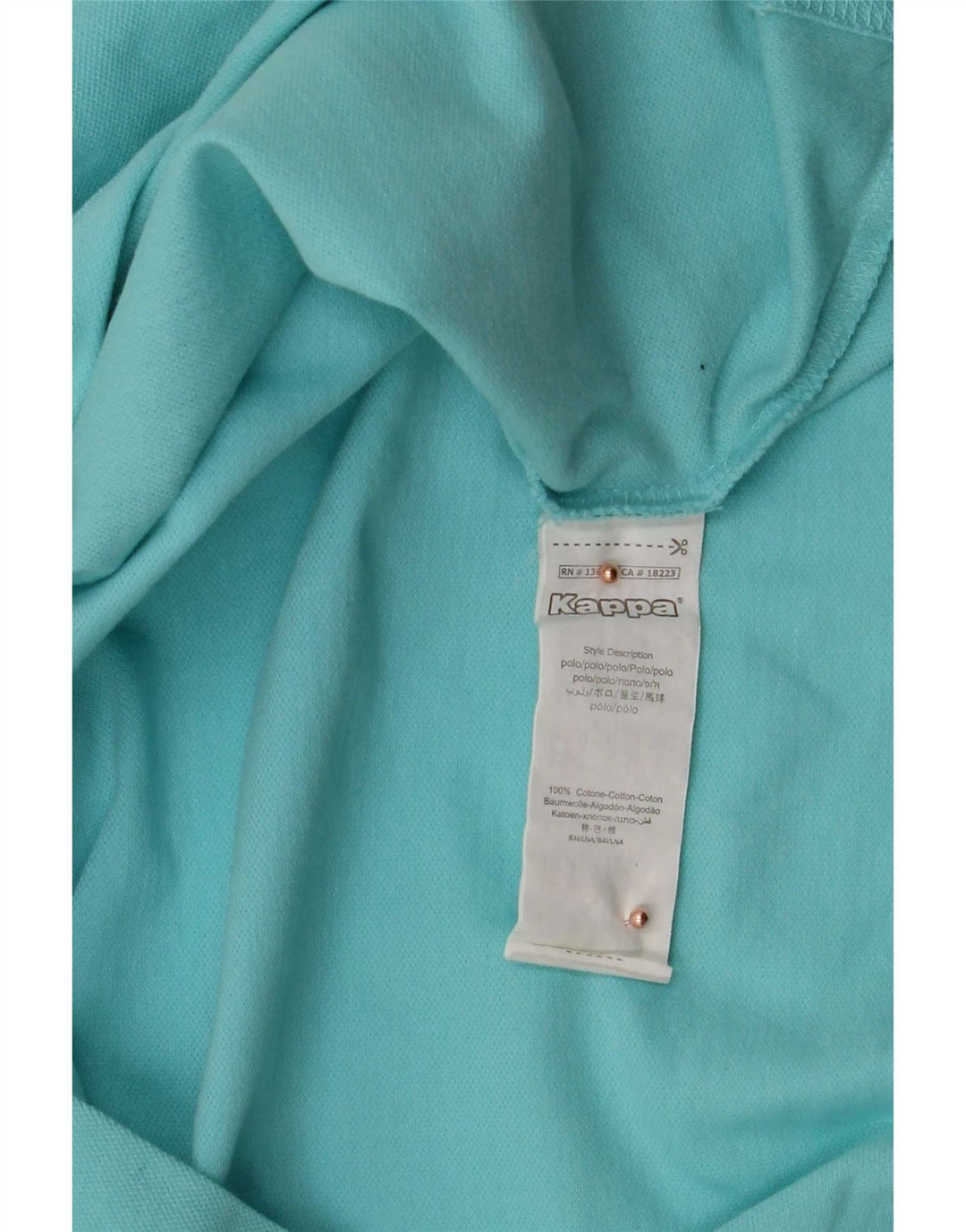 Kappa herre poloshirt XL turkis bomuld