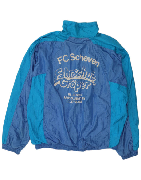 Rucanor Herre grafisk træningsdragt topjakke UK 44/46 XL Blå Colourblock