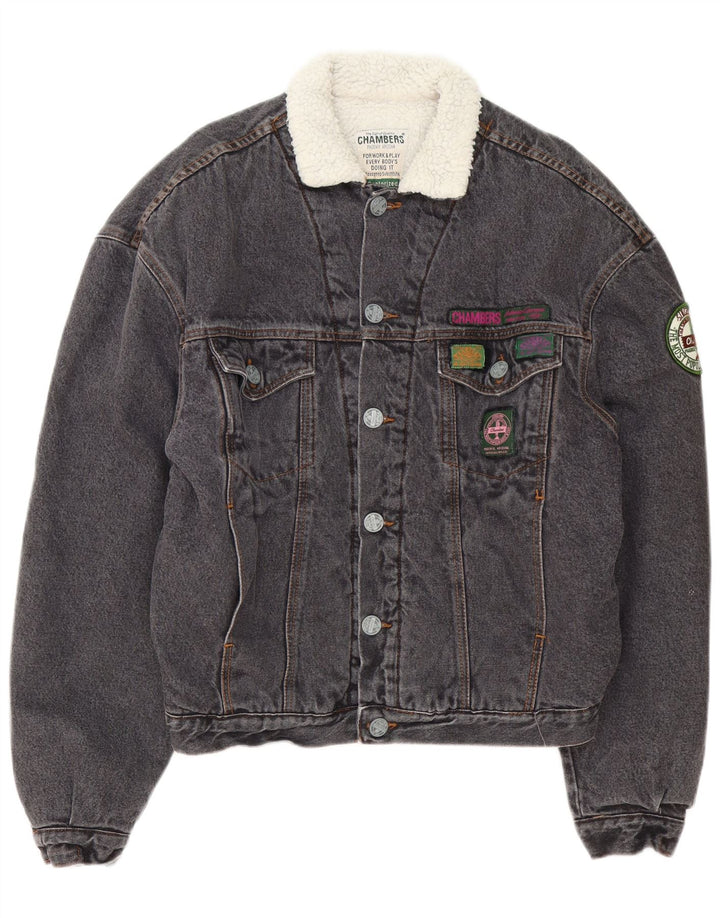 Chambers Herre Sherpa denimjakke UK 38 Medium Grå Bomuld