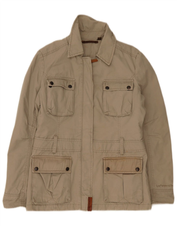 Lee Womens Utility Jacket UK 14 Medium Beige Bomuld