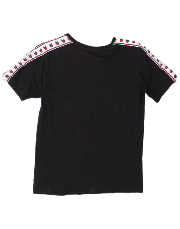Champion drenge grafisk T-shirt top 13-14 år XL Sort Colourblock Bomuld