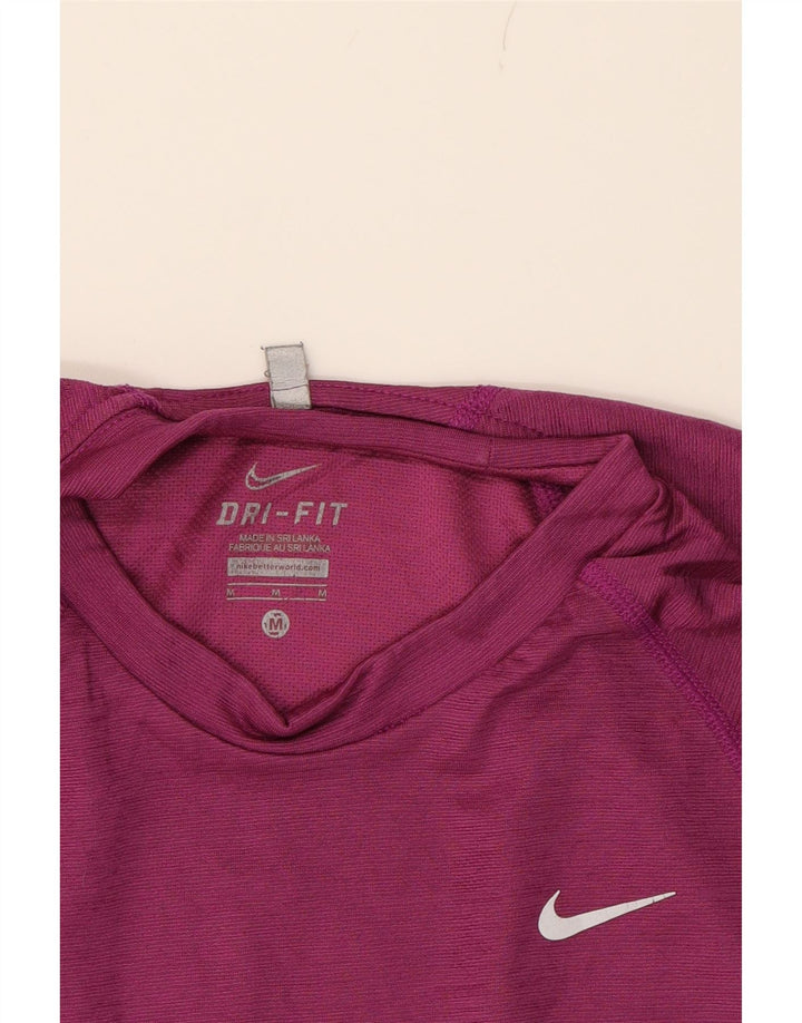 NIKE Womens Dri Fit Top Long Sleeve UK 12 Medium Purple Polyester Vintage Nike and Second-Hand Nike from Messina Hembry 