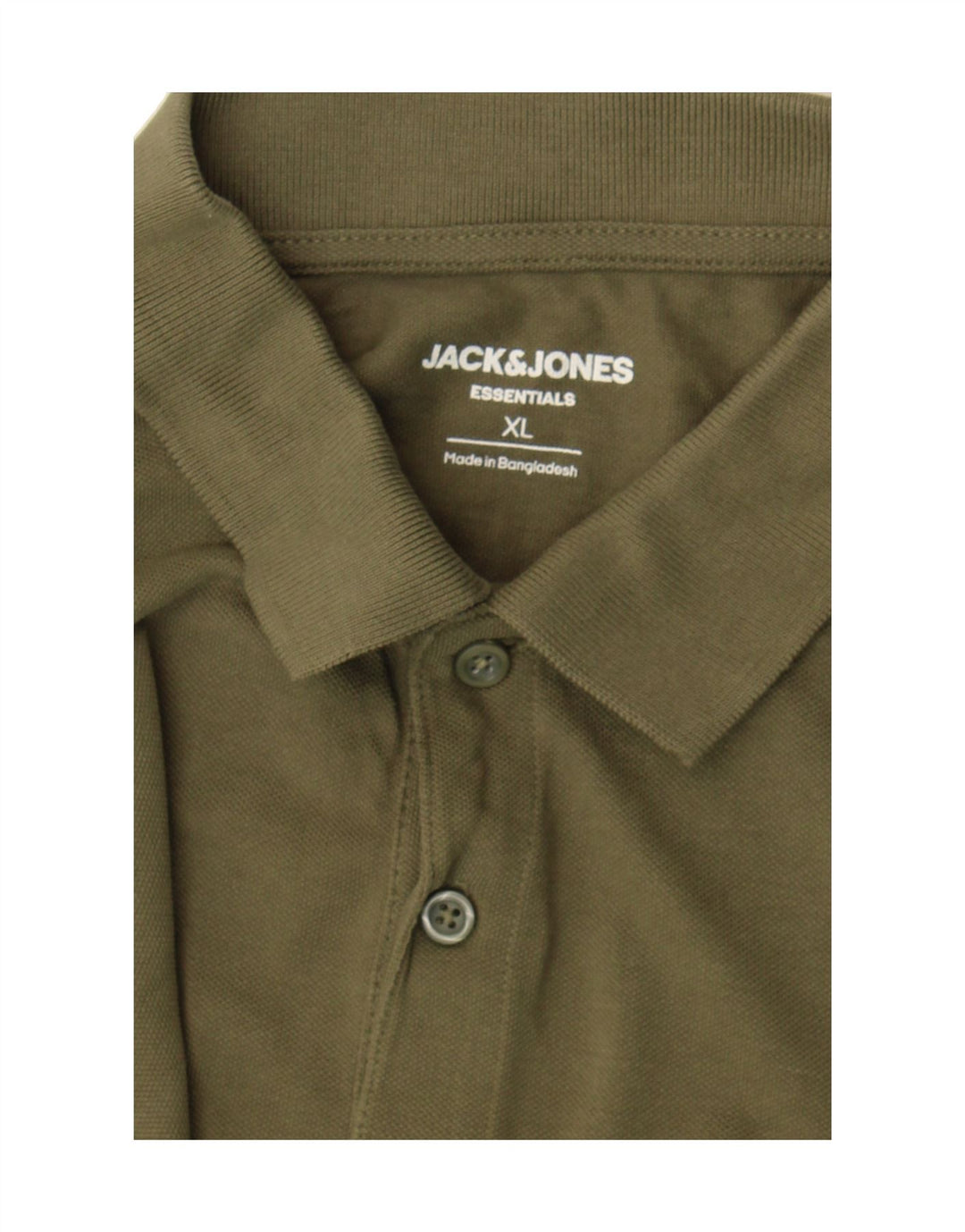 JACK & JONES Mens Polo Shirt XL Khaki Cotton Vintage Jack & Jones and Second-Hand Jack & Jones from Messina Hembry 