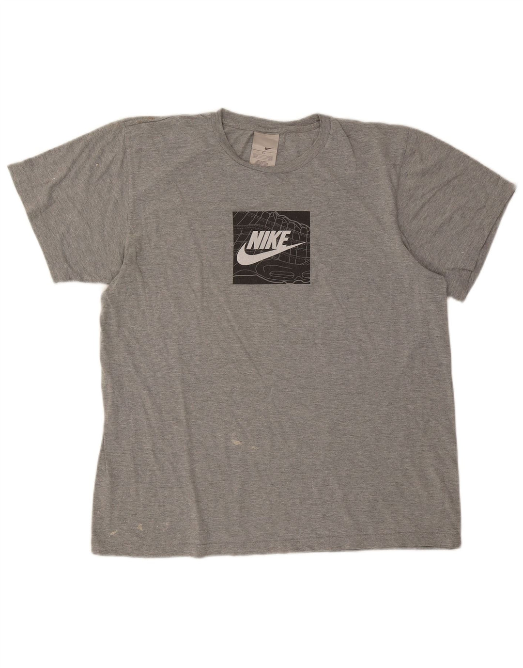Nike grafisk t-shirt top til mænd XL Grå flækket bomuld