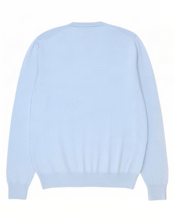 Marks & Spencer Herre V-hals sweater Stor blå bomuld