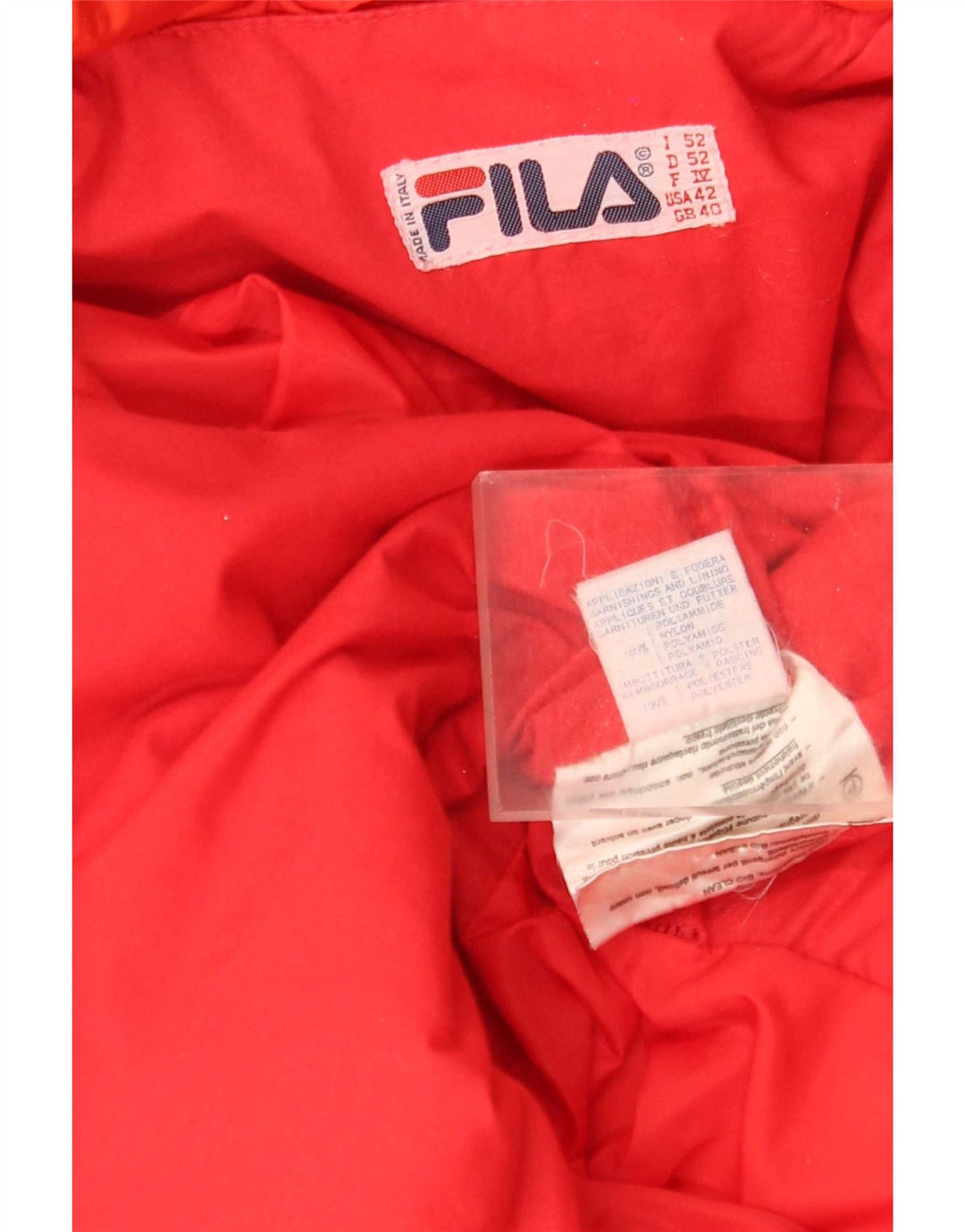 Fila Ski Jumpsuit UK 40 Medium Orange Colourblock Polyamid