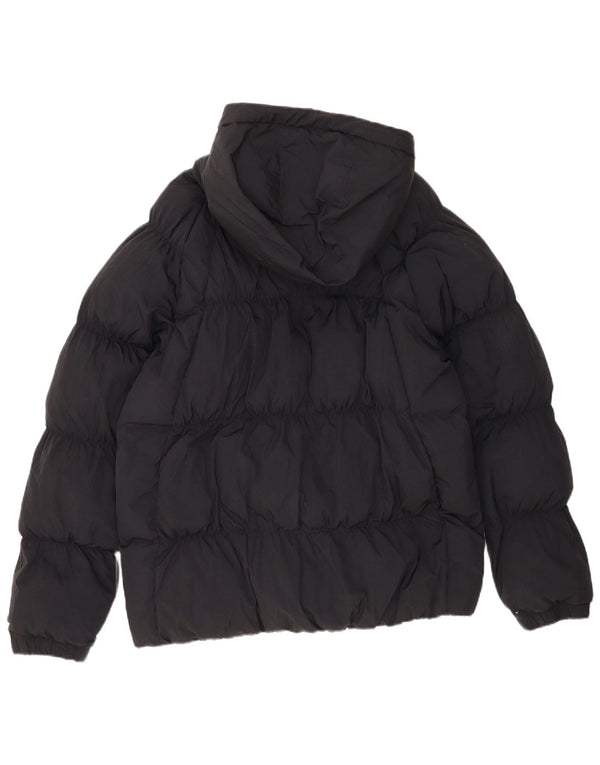 Jordan Mens Hooded Padded Jacket UK 40 Large Black Nylon