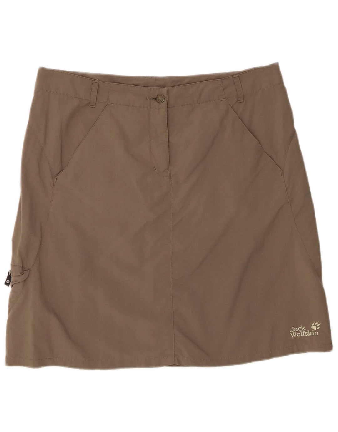 JACK WOLFSKIN Dame Mini Cargo Skirt UK 14/16 Large W34 Grå Polyamid