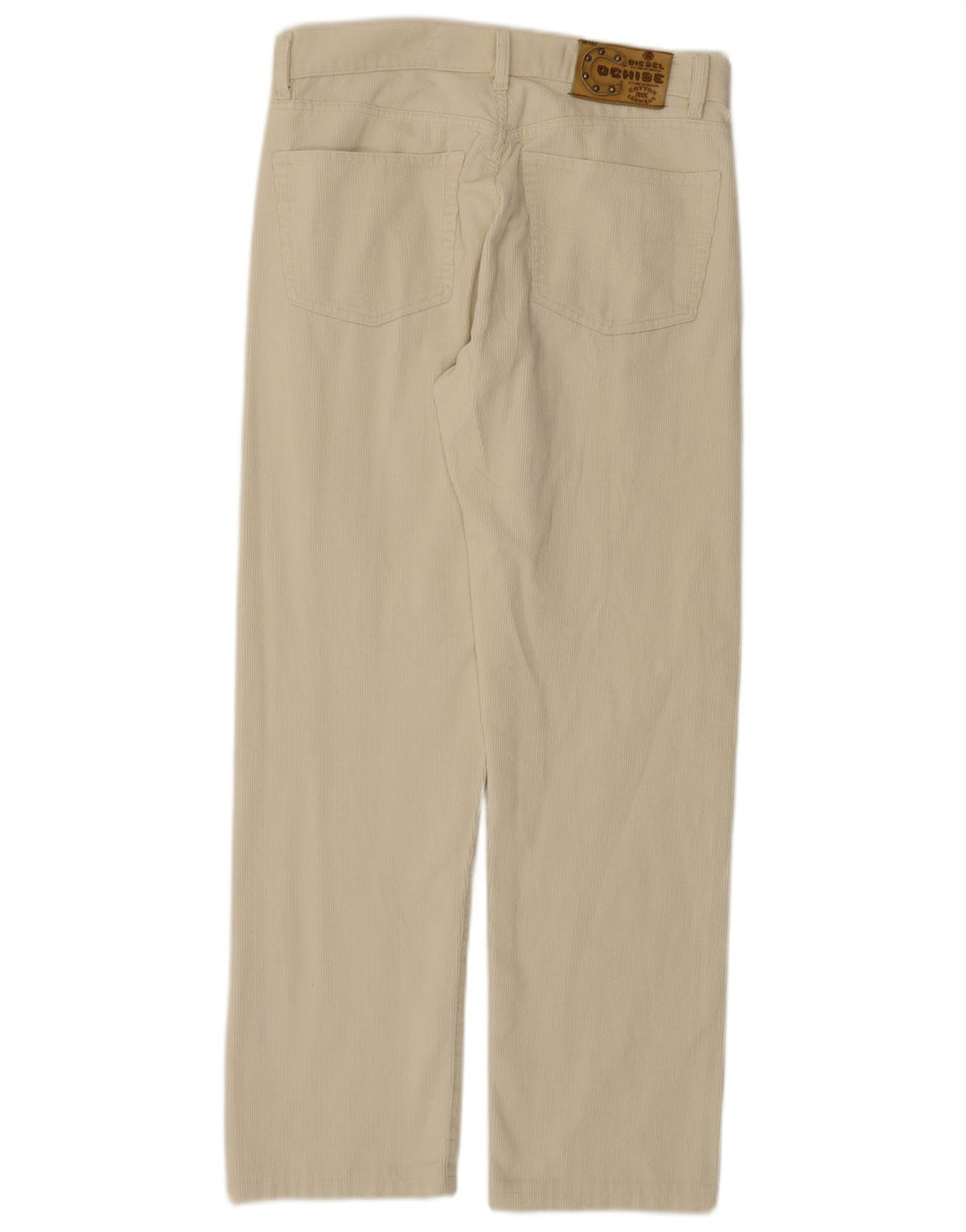 DIESEL Lige fløjlsbukser til kvinder W32 L30 Off White