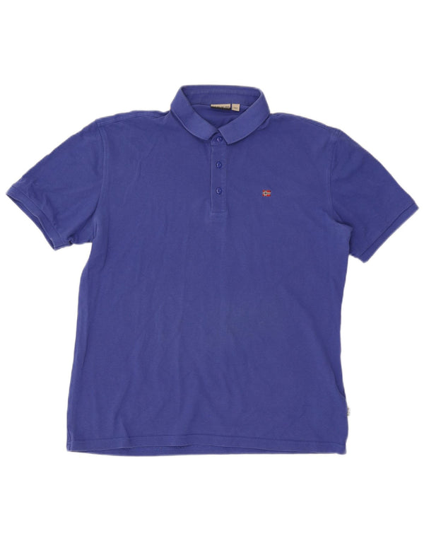 Napapijri herre poloshirt 2XL blå bomuld